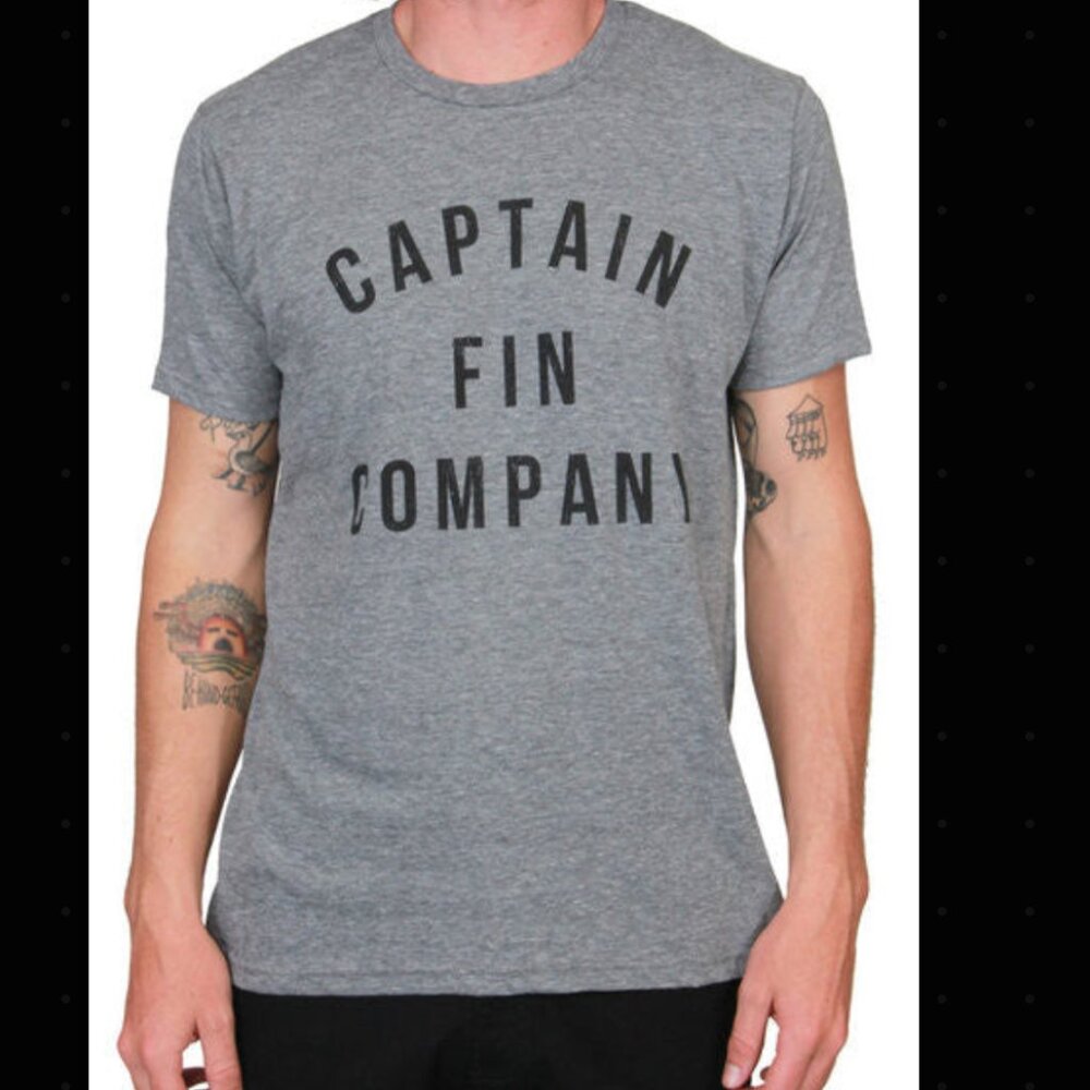 Captain Fin Co. - College Premium Tee - Heather Grey